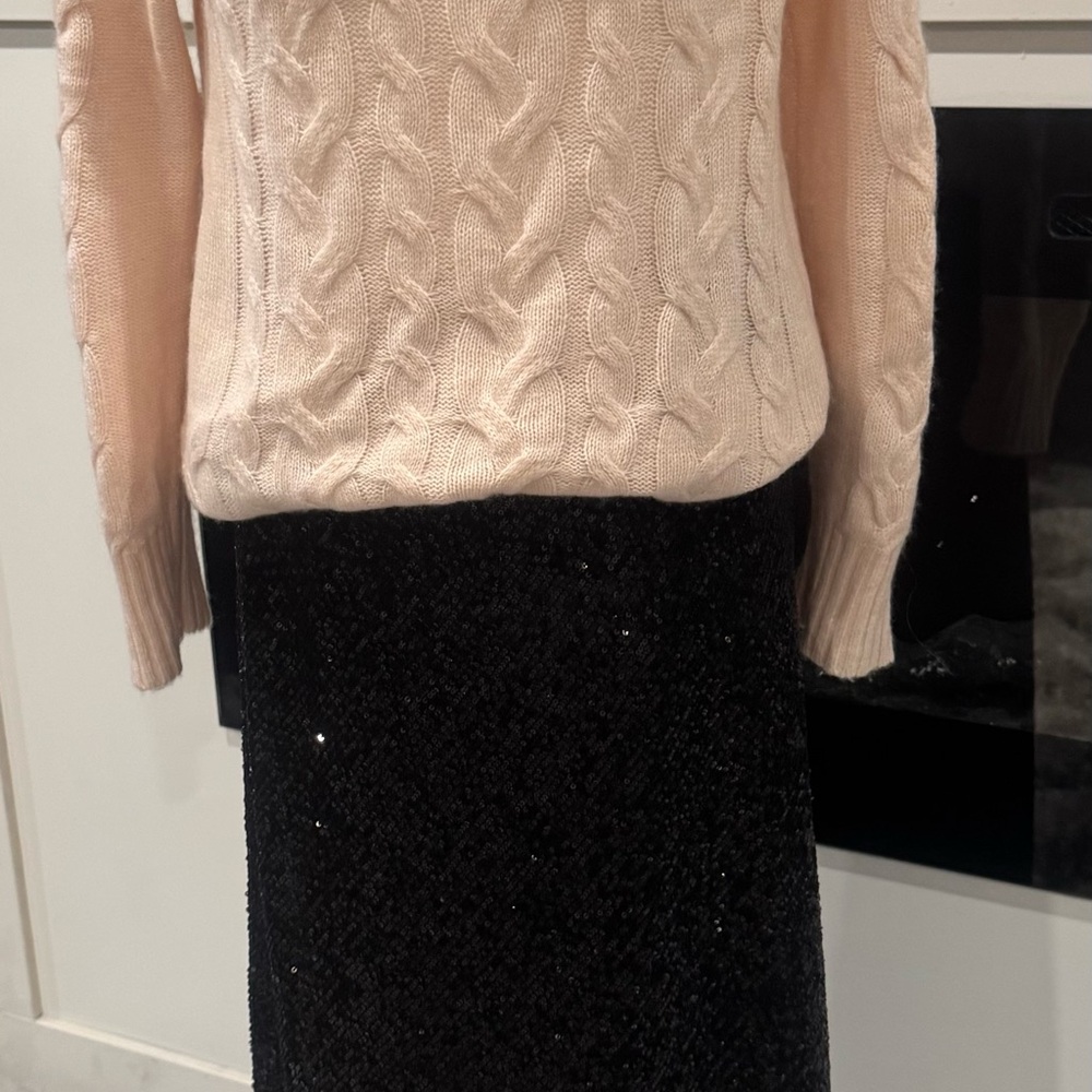 Banana Republic Black Midi Pencil Skirt with Sequin for Cocktail